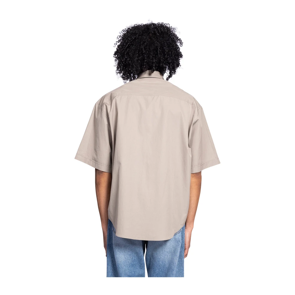 Ami Paris Ash Korte Mouw Box Shirt Gray Heren
