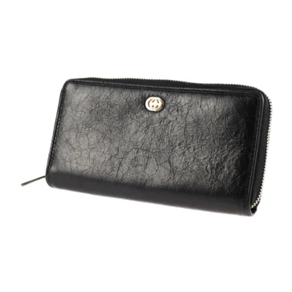 Gucci Vintage Pre-owned Leather wallets Black Dames