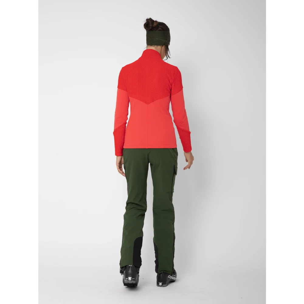 LaMunt Warme Half Zip Fleece Jas Red Dames