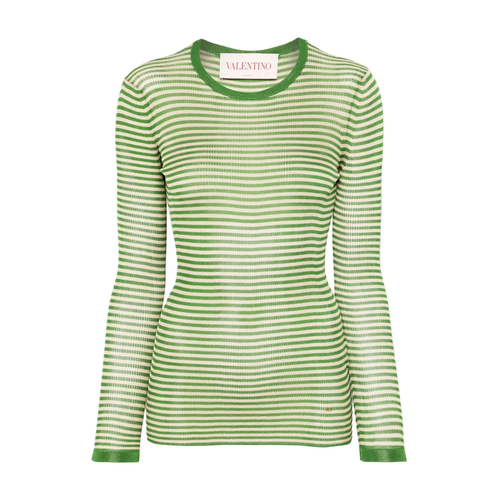 Valentino Garavani Women's Green Stylish Sweater With Unique Design