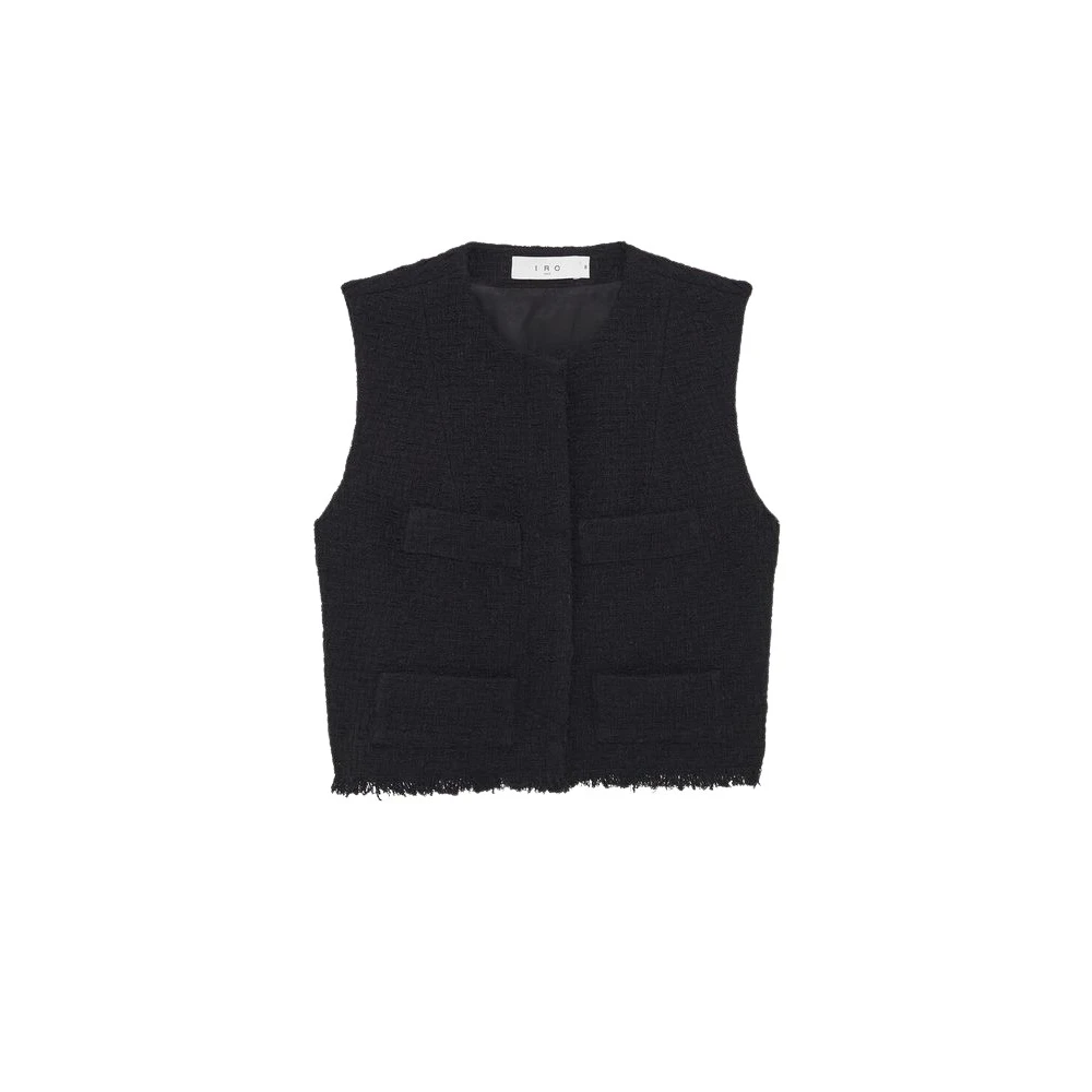 IRO Mouwloze Top Black Dames
