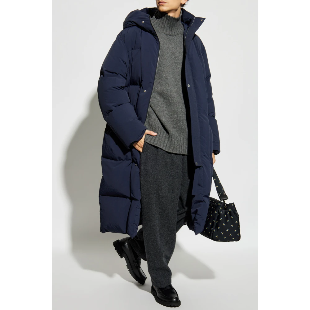 Jil Sander Lange donsjas Blue Heren