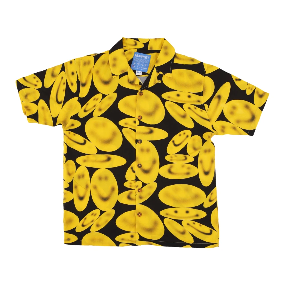 Market Smiley Afterhours Button Up Overhemd Yellow Heren