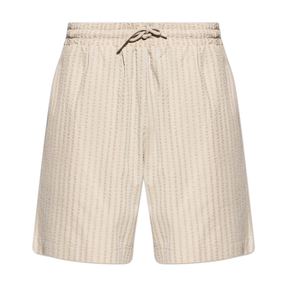 Emporio Armani Herr Beige Shorts M, Shorts Med Logotypmärke