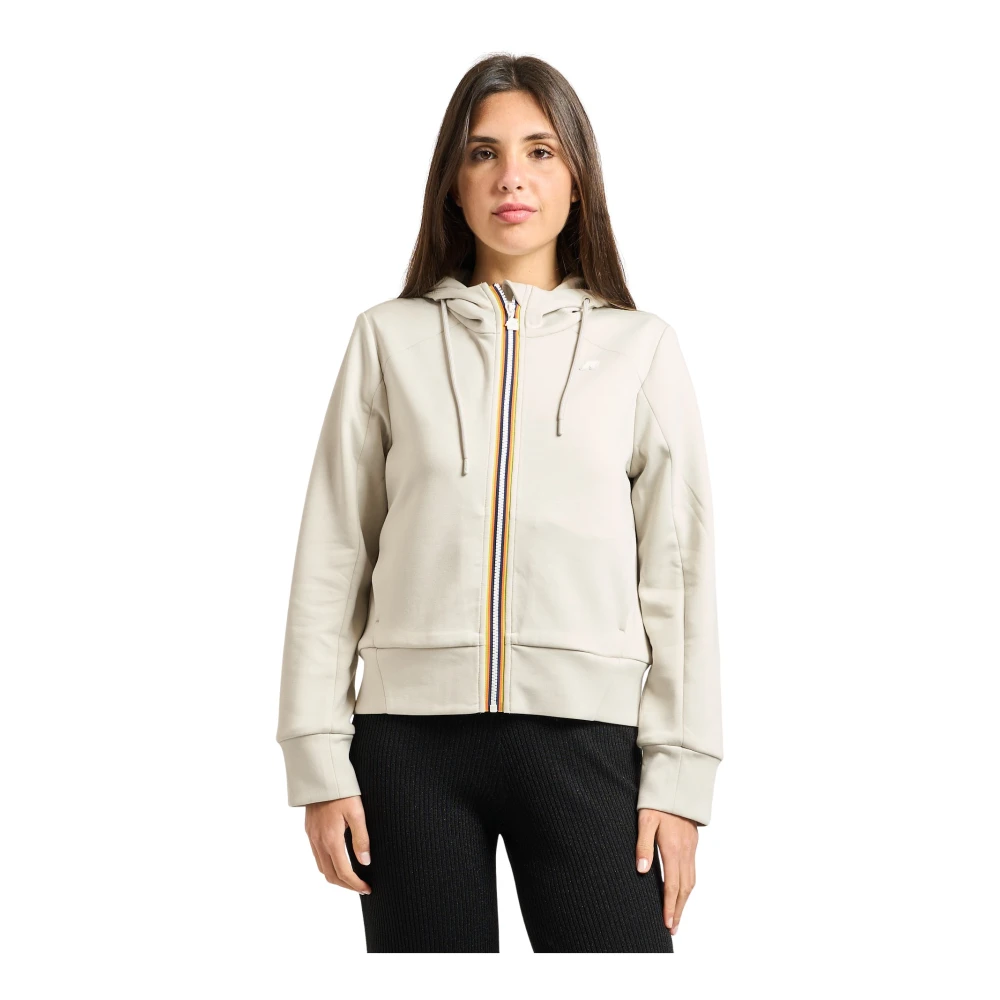 K-Way Donna Beige Felpe, Xs, New,
