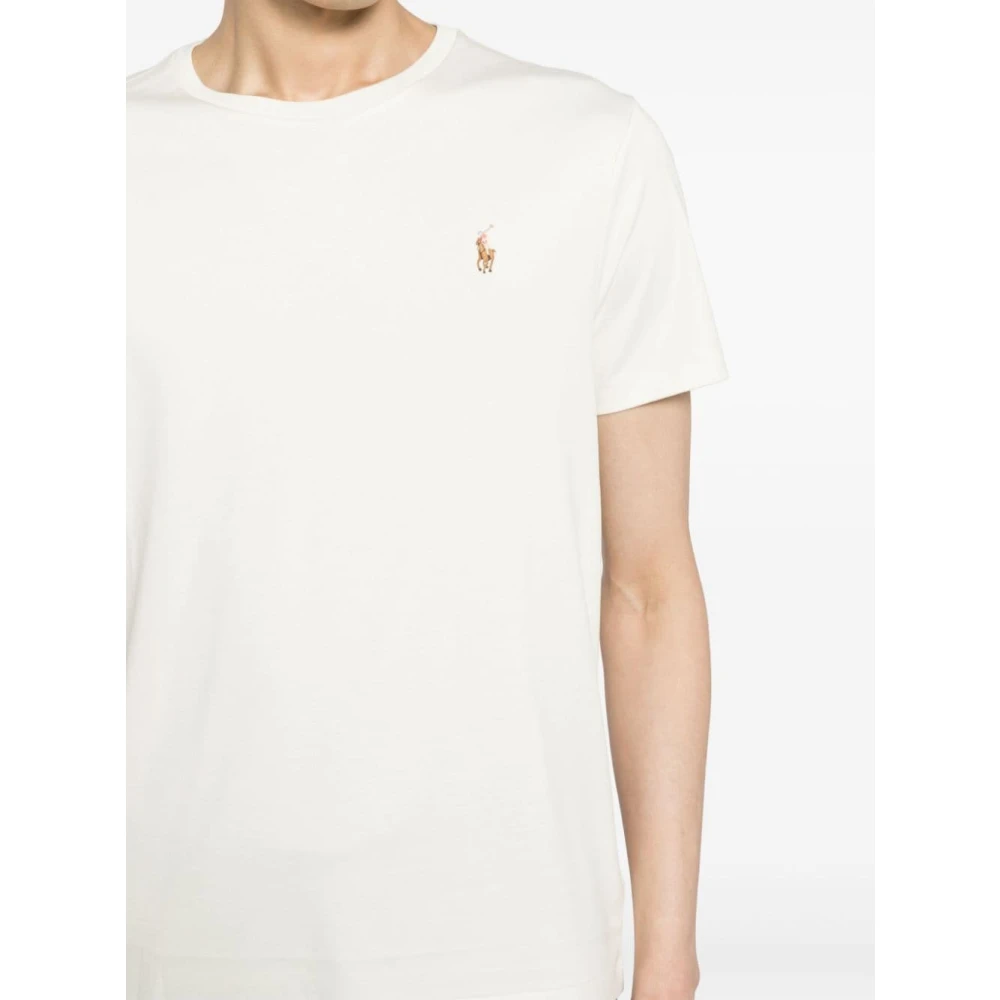 Polo Ralph Lauren Blauw Katoen Regular Fit T-Shirt Beige Heren