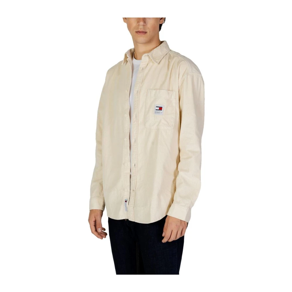 Tommy Jeans Katoenen overhemd in herfst winter collectie Beige Heren