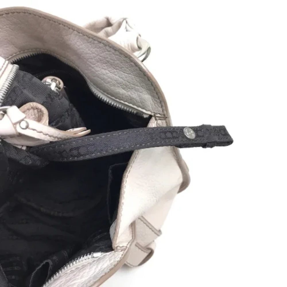 Celine Vintage Pre-owned Leather celine-bags Beige Dames