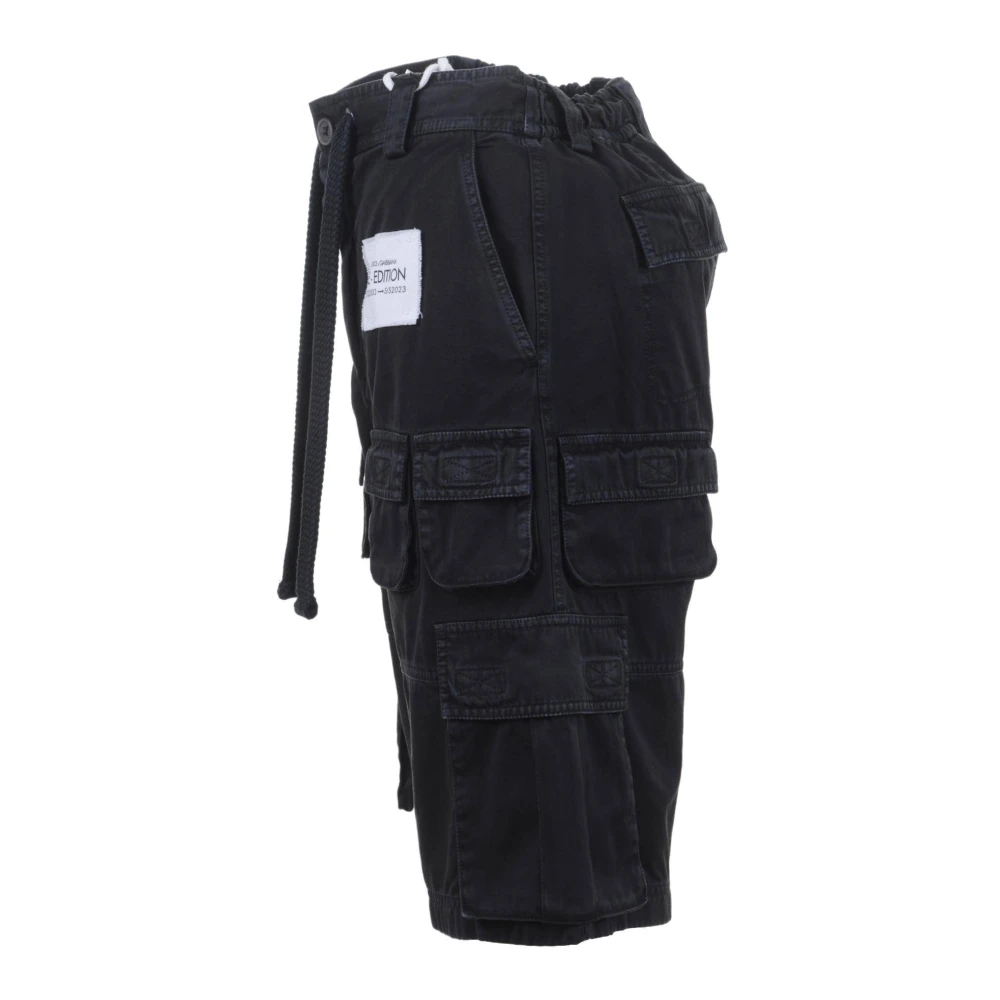 Dolce & Gabbana Cargo Bermuda Shorts Re-Edition Black Heren