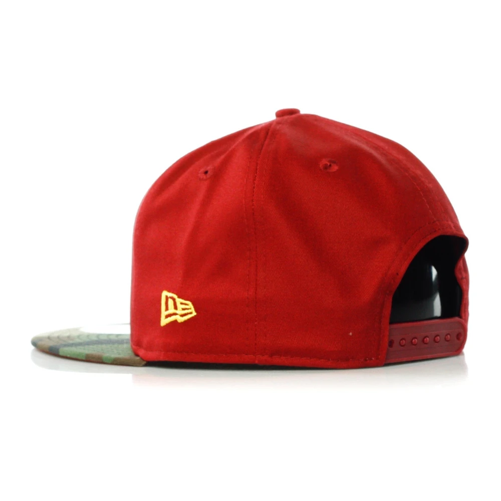 new era Team Camo Platte Klep Pet Red Heren