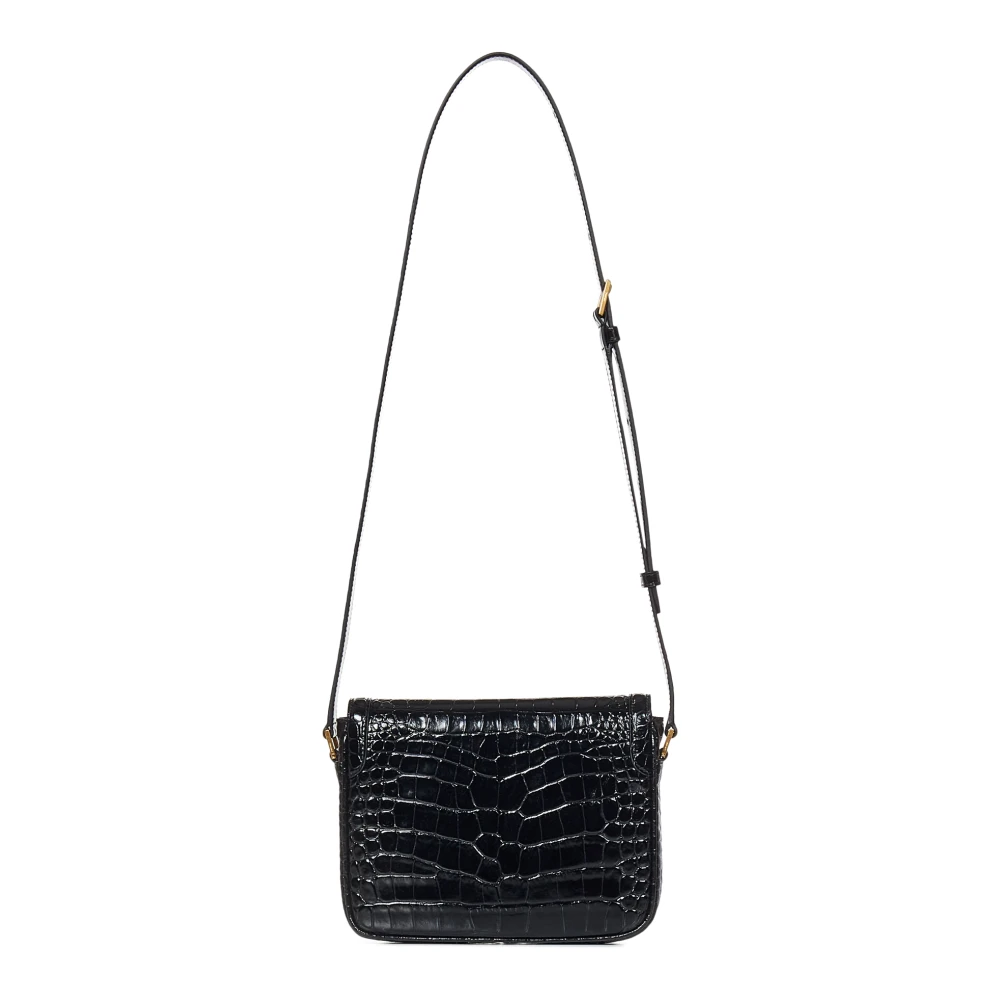 Tom Ford Zwarte Krokodillen Handtas Black Dames