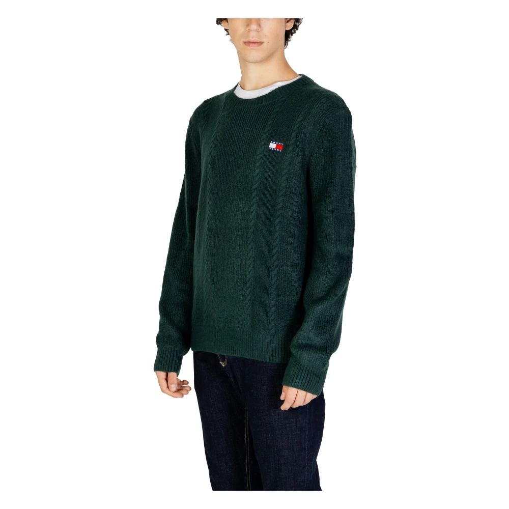 Tommy Jeans Groene Lange Mouw Gebreide Herfst Winter Green Heren