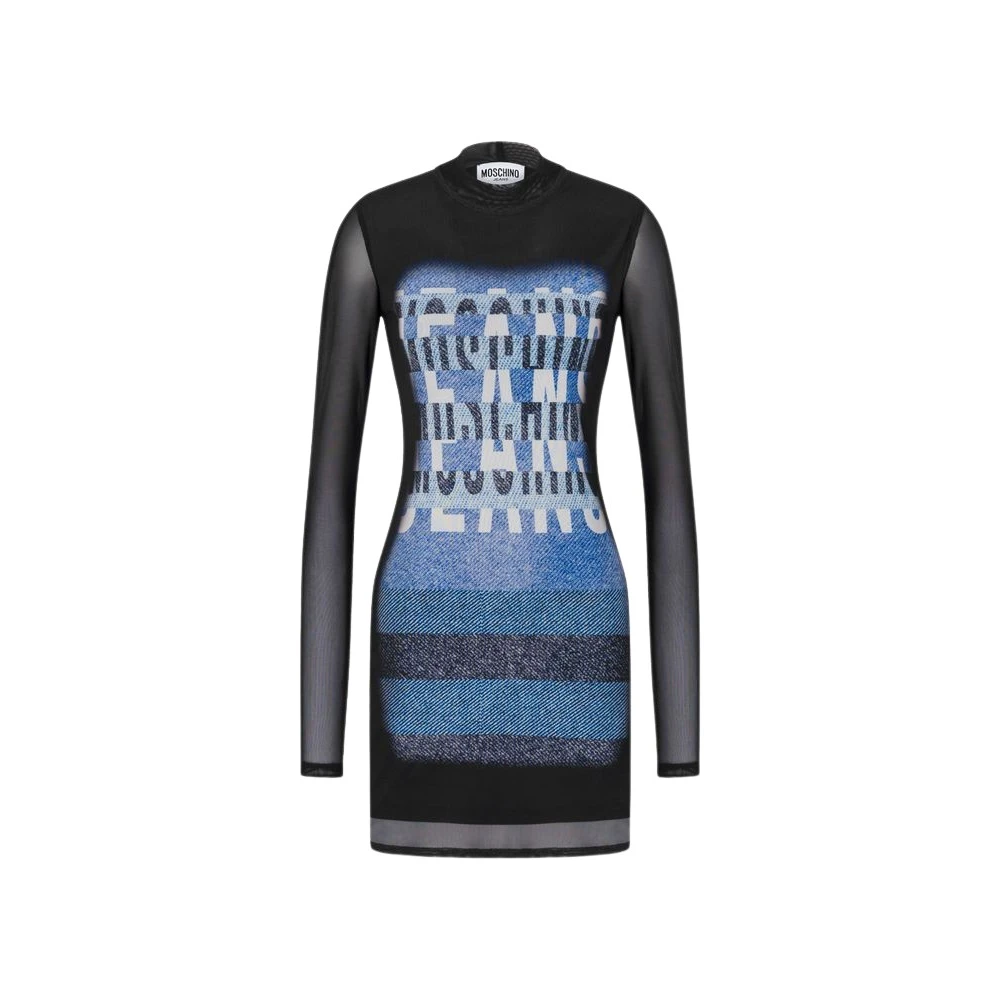 Moschino Multicolor Printed Mesh Dress - Female - Short Dresses - 2XS - Dresses