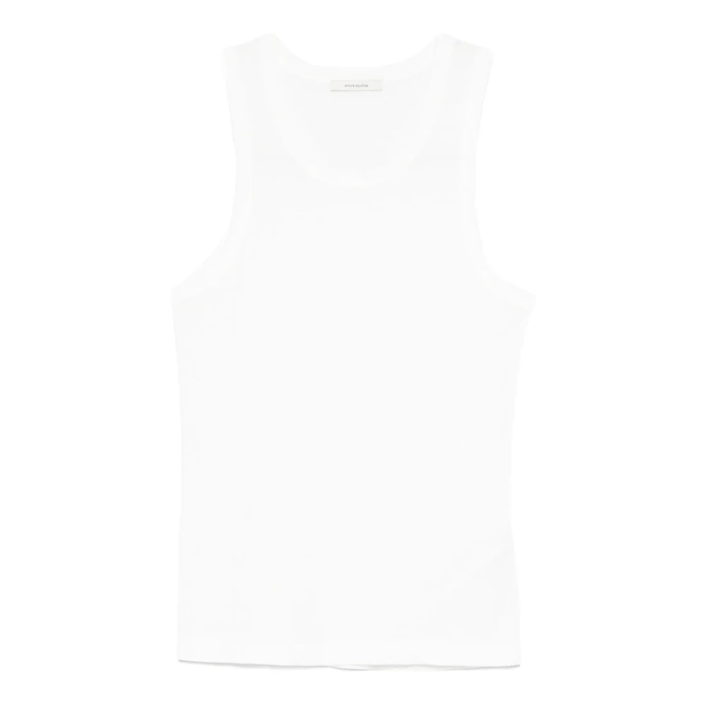 Entire Studios Men's White Round Neck Tank Top