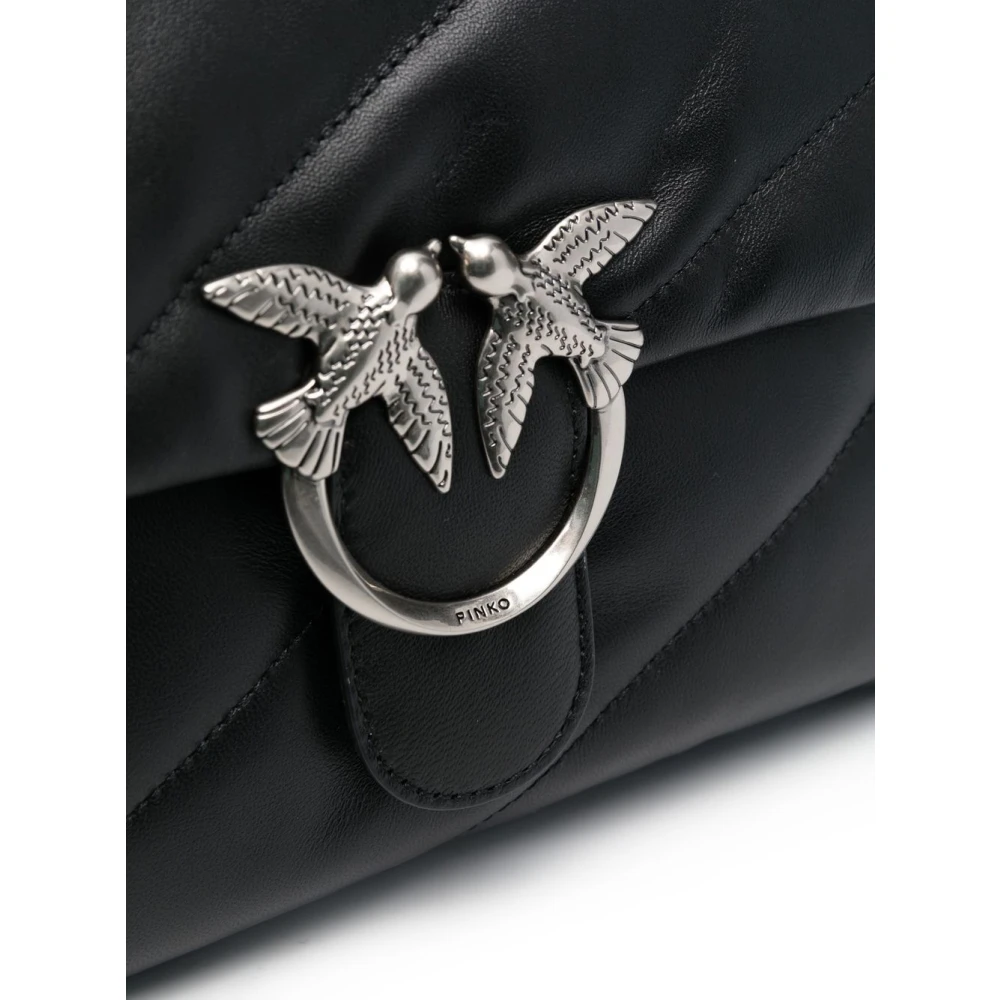 pinko Gestikte Love Birds Schoudertas Black Dames