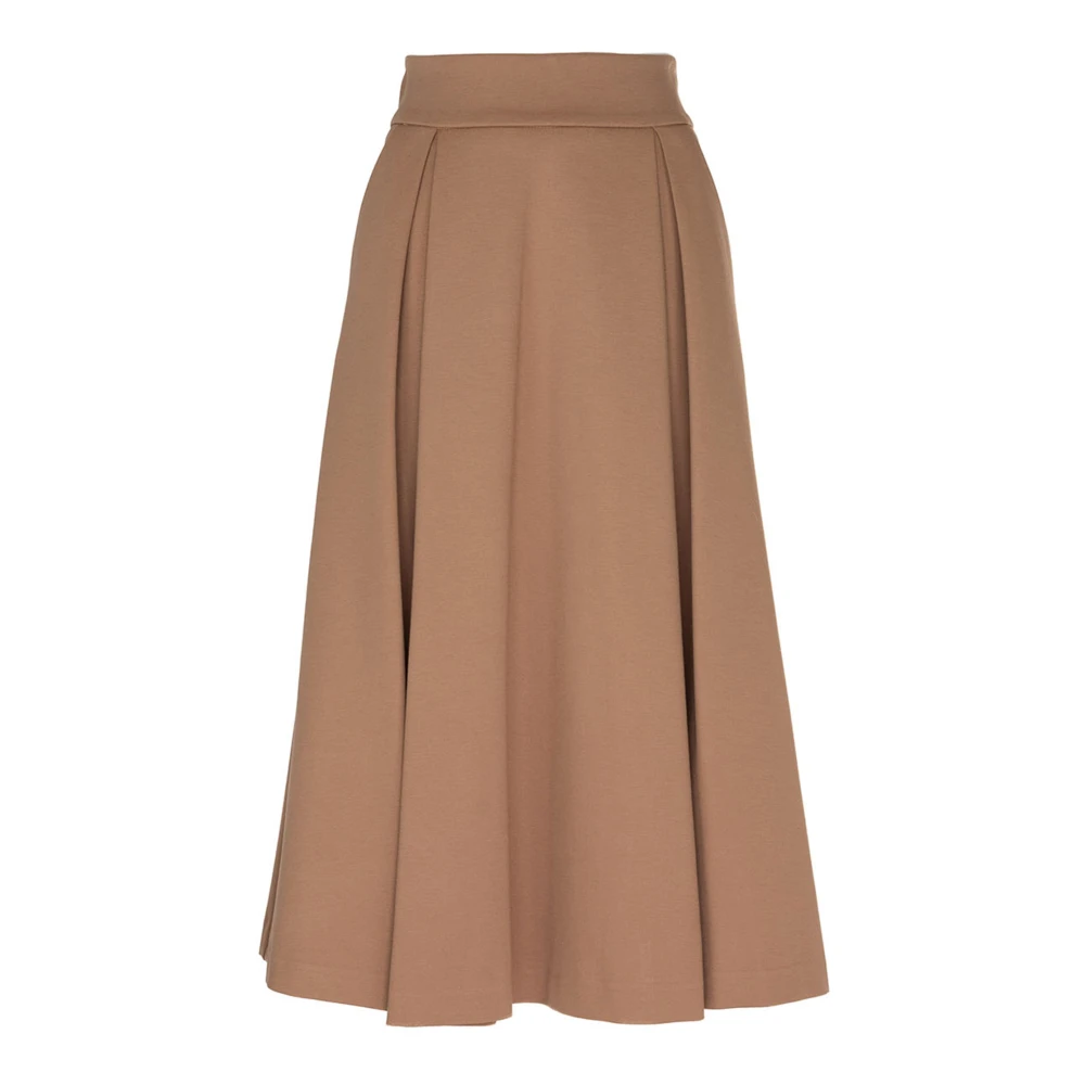 Vicario Cinque Tulip Midi Rok Milano Rits Brown Dames