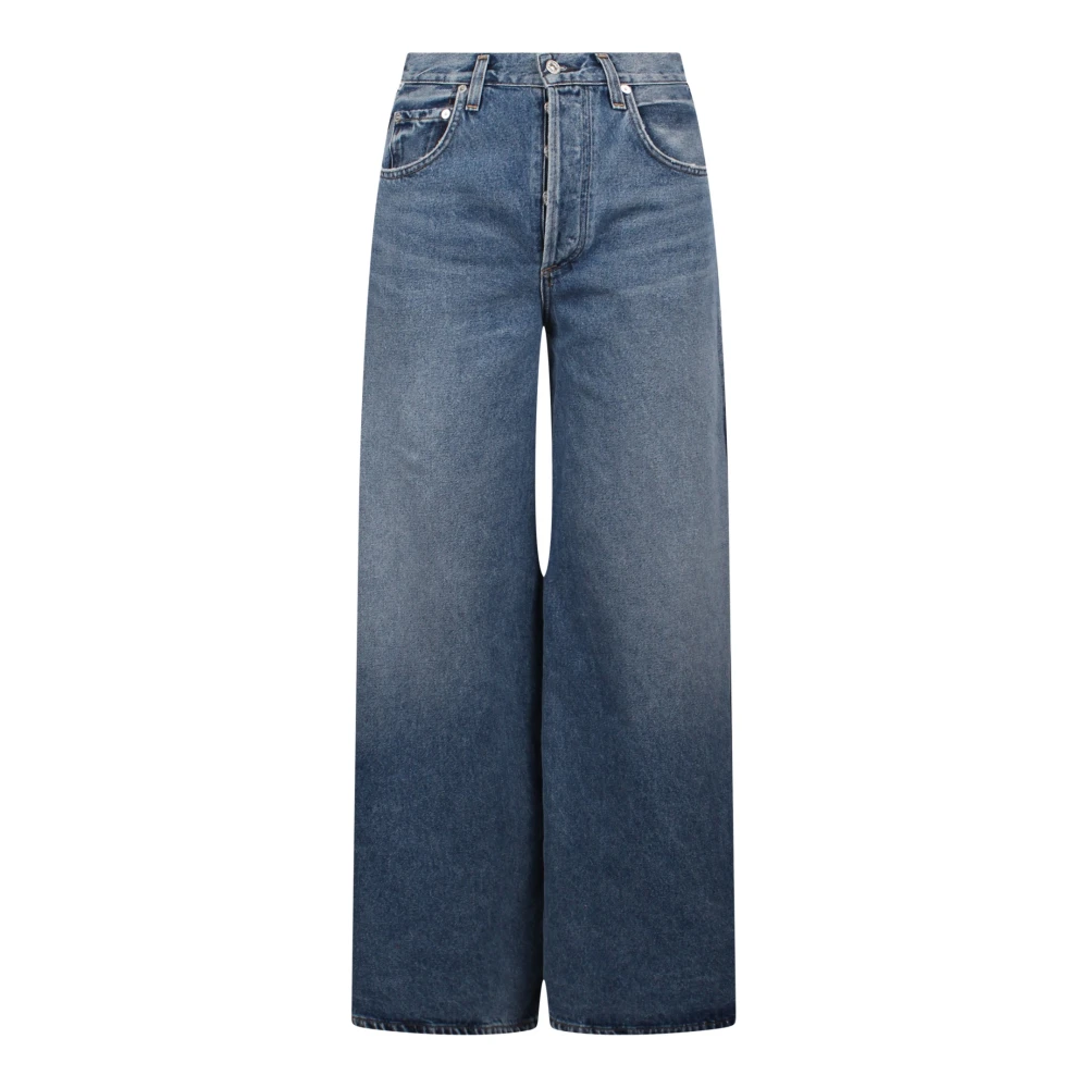 Citizens of Humanity Amari Ultra Wide Leg Jeans Blue Dames