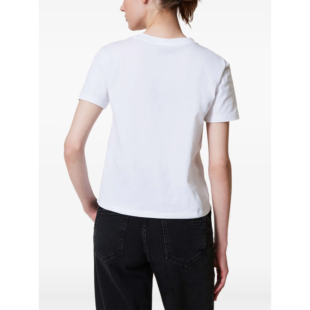 Twinset Optisch Wit T-Shirt White Dames