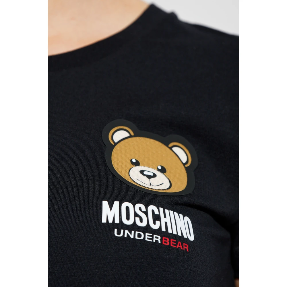 Moschino T-shirt met logo Black Dames