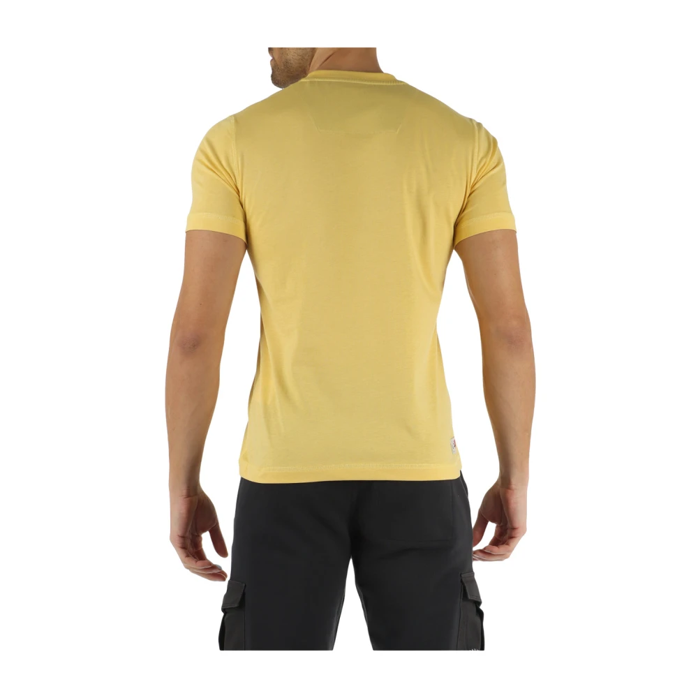 aeronautica militare Katoenen T-shirt met Voorlogo Borduursel Yellow Heren