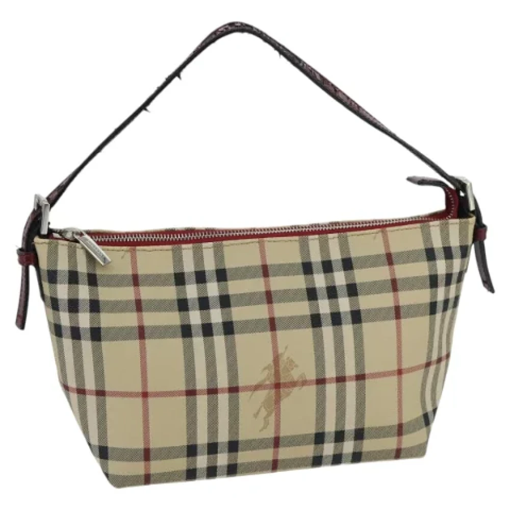 Burberry Vintage Pre-owned Leather shoulder-bags Beige Dames