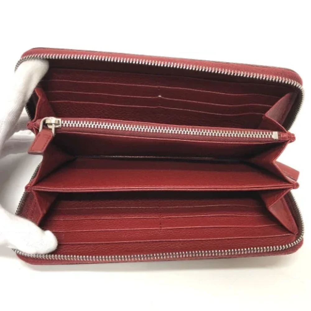 Prada Vintage Pre-owned Leather wallets Red Dames