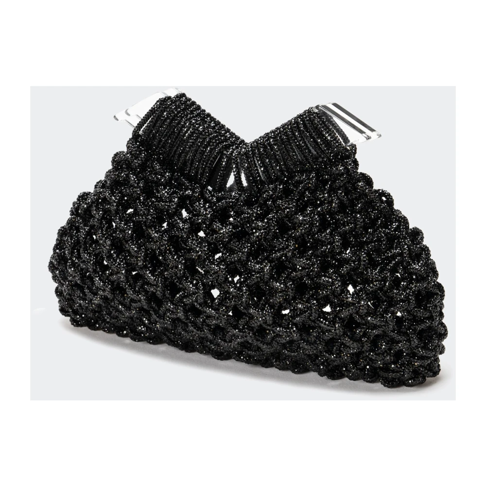 Hibourama Handgeweven Diamanten Clutch Black Dames