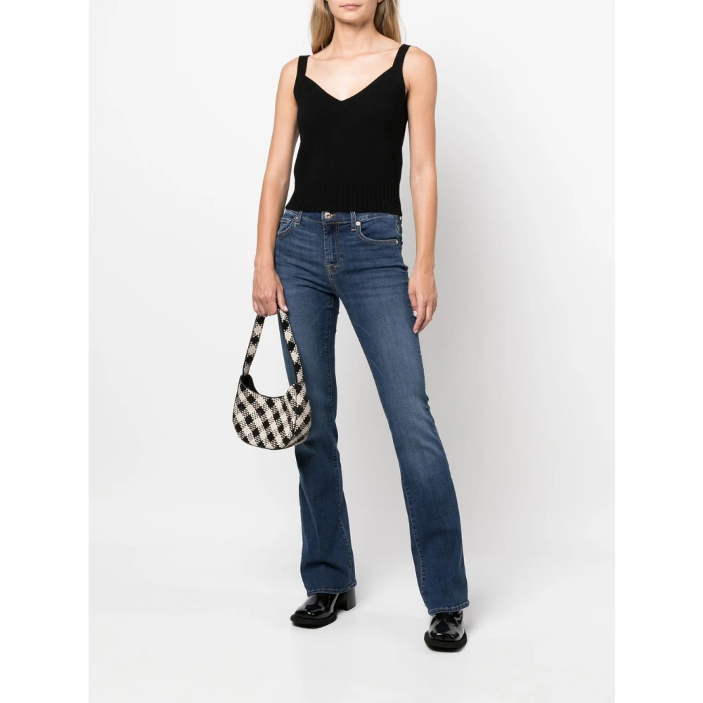 7 For All Mankind Bootcut B Air Duchess Mid Rise Jeans Blue Dames