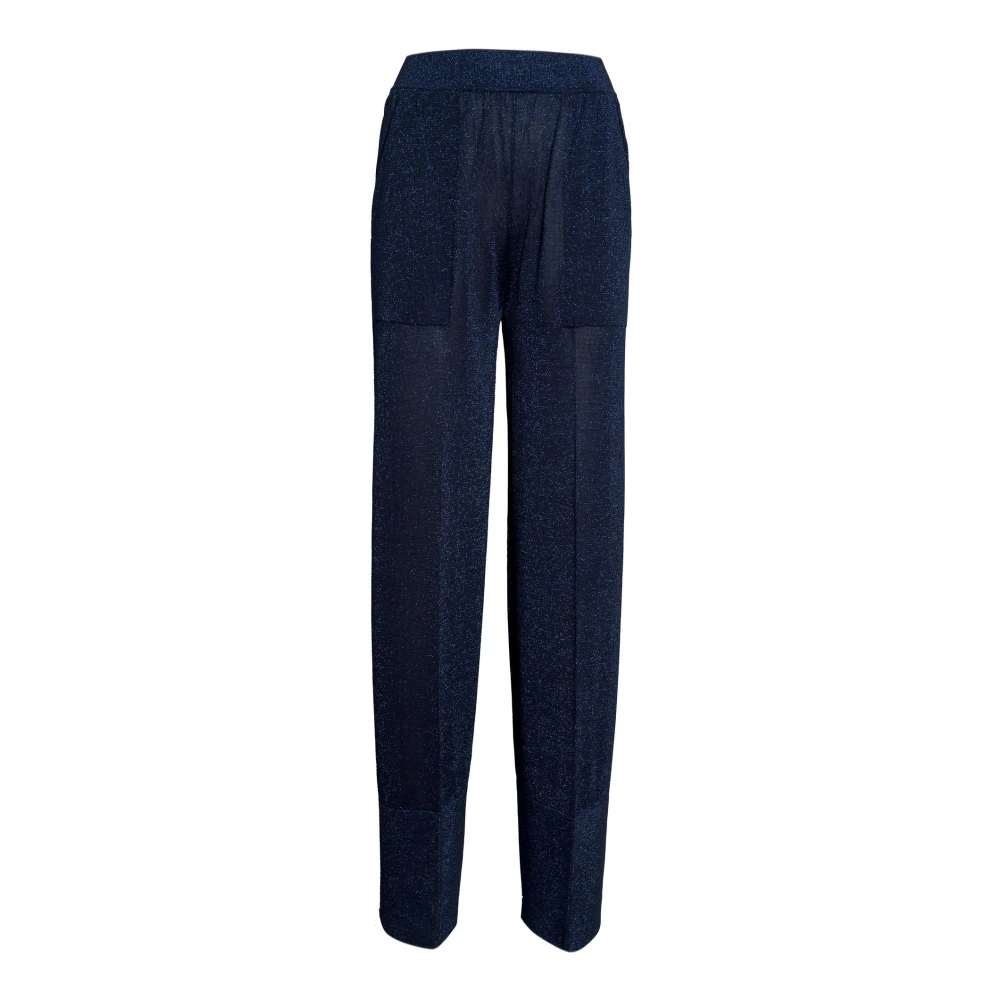 Circus Hotel Blue Wide Leg Trousers - Female - Wide Trousers - S - Trousers