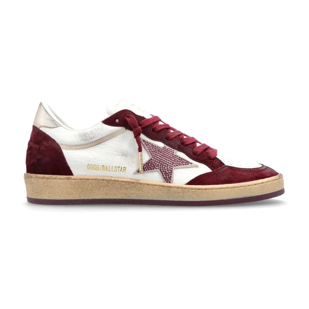 Golden Goose Women's Red Sneakers, 5 Uk, Ball Star Trainers