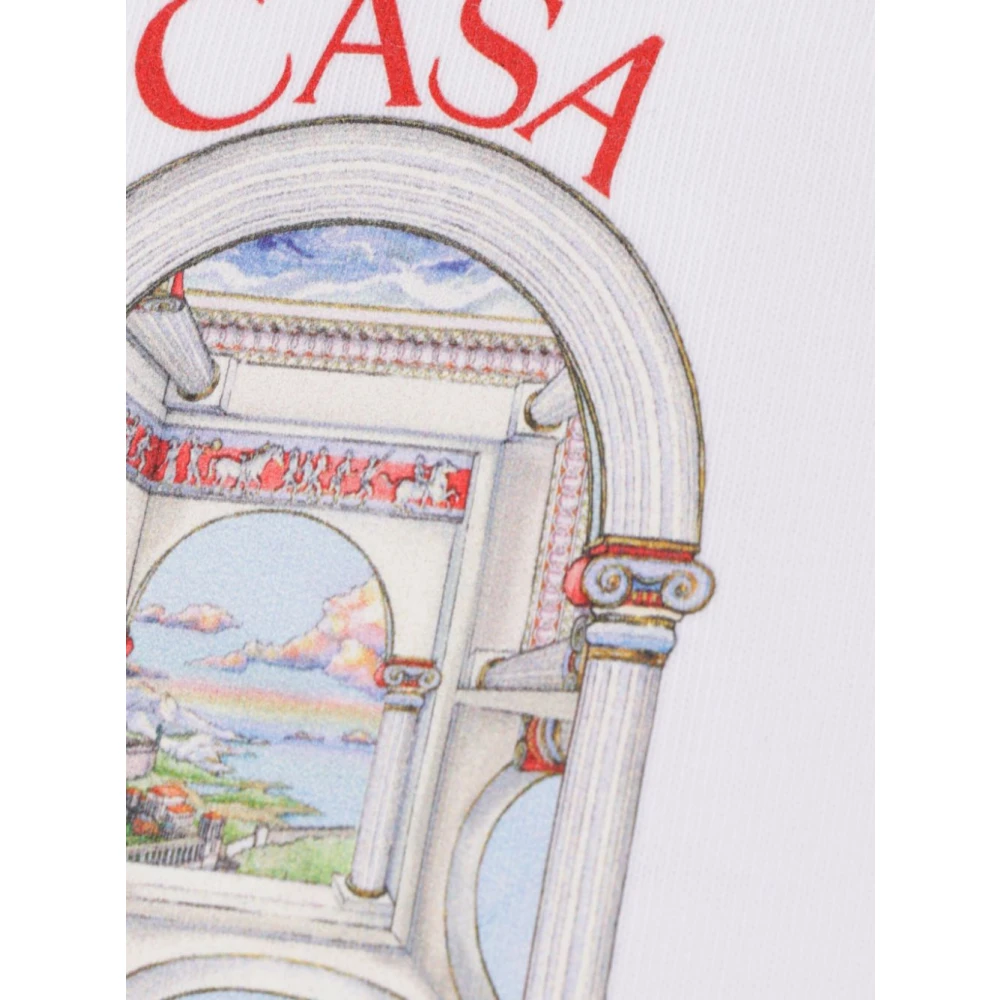 Casablanca Grafische Print Witte T-shirts en Polo's White Heren