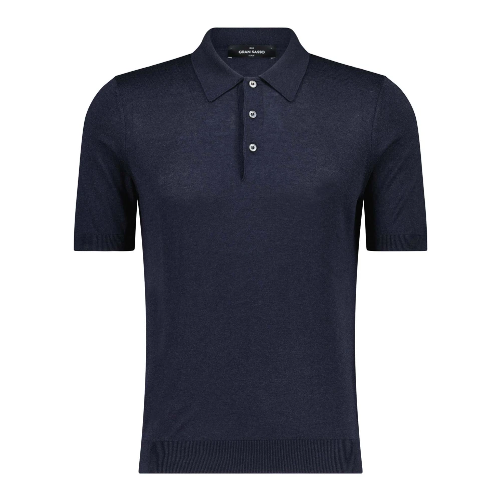 Gran Sasso Polo Shirts Black Heren
