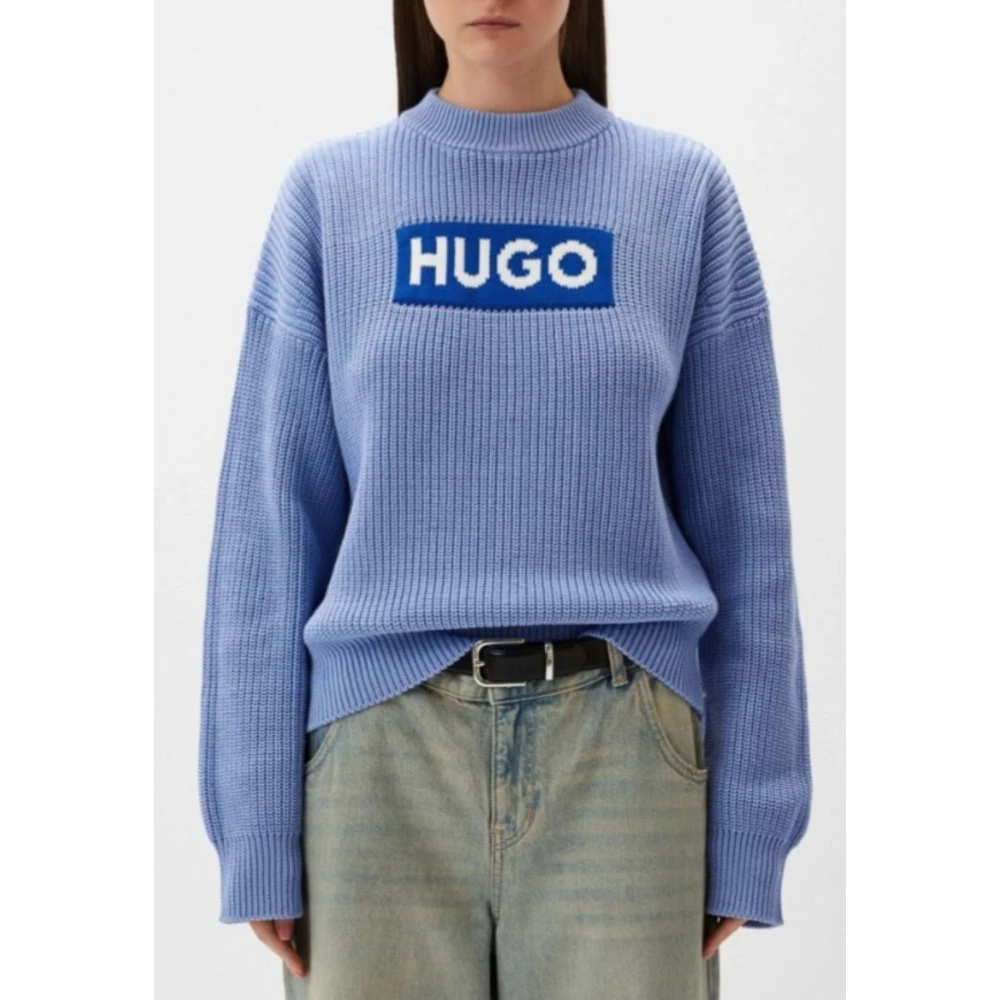 Hugo Boss Dames Trui Sloger_B Blue Dames