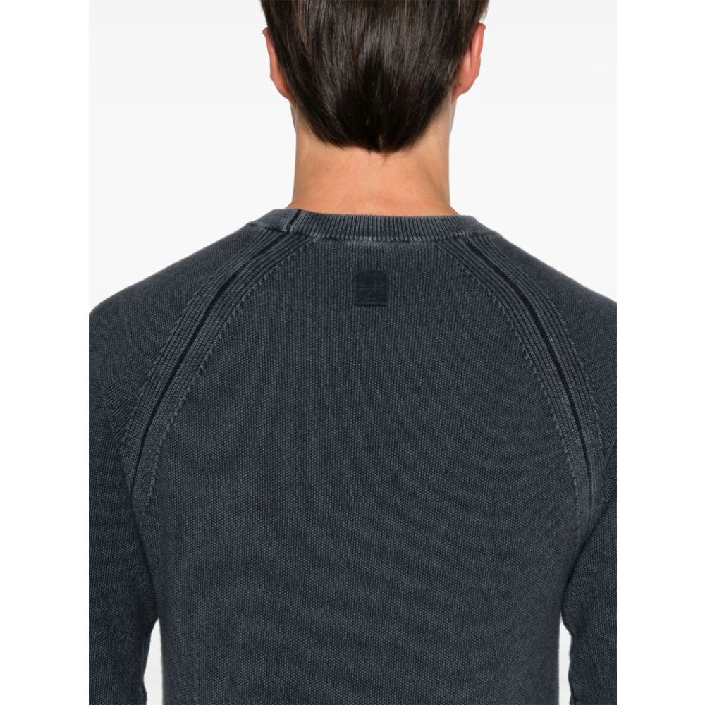 Jacob Cohën Navy Blauw Kasjmier Gebreide Trui Blue Heren