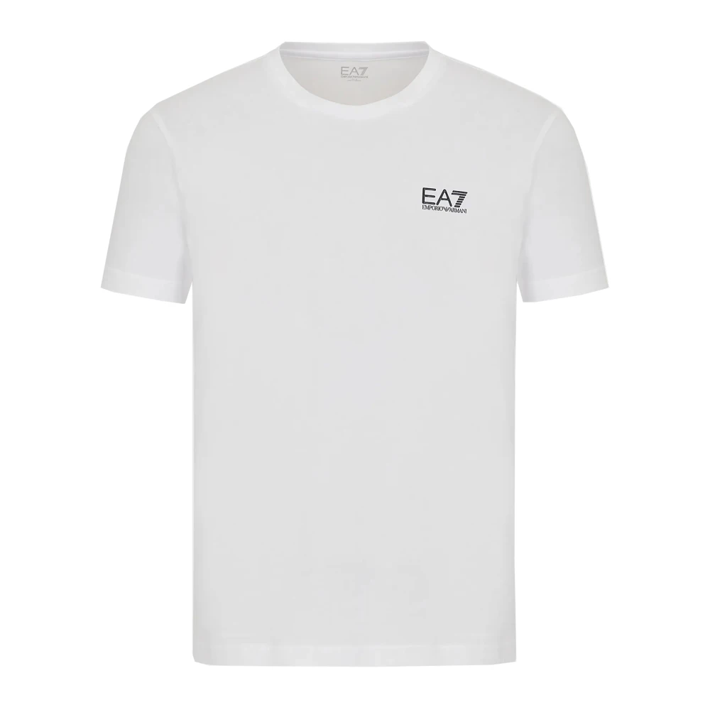 Emporio Armani EA7 Minimalistisk EA7 T-shirt i mjuk Pima-bomull White, Herr