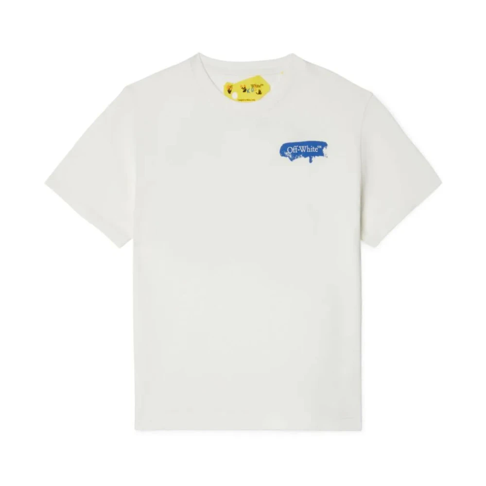 Off White Grafisk Måla T-shirt White, Unisex