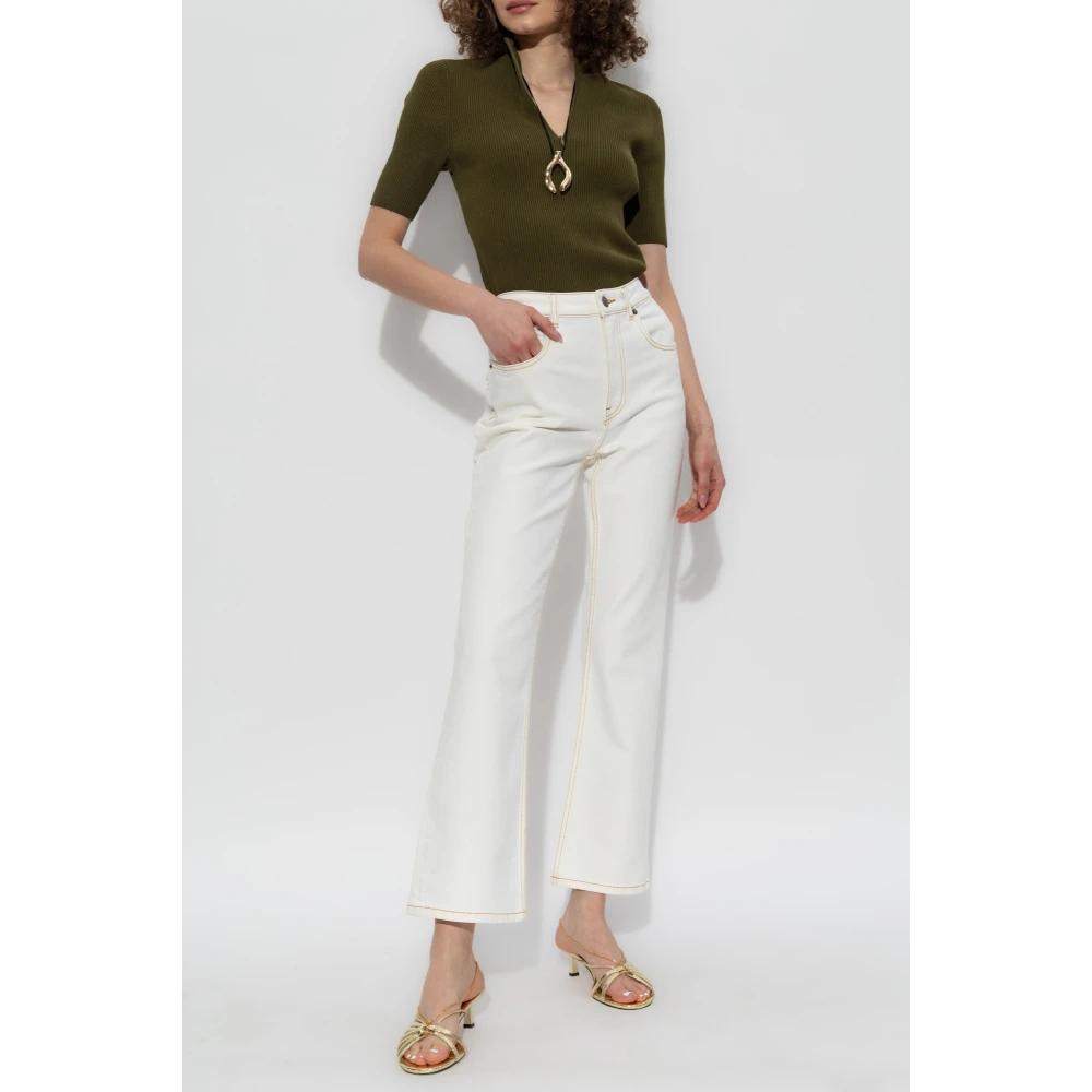 TORY BURCH Korte mouw top Green Dames
