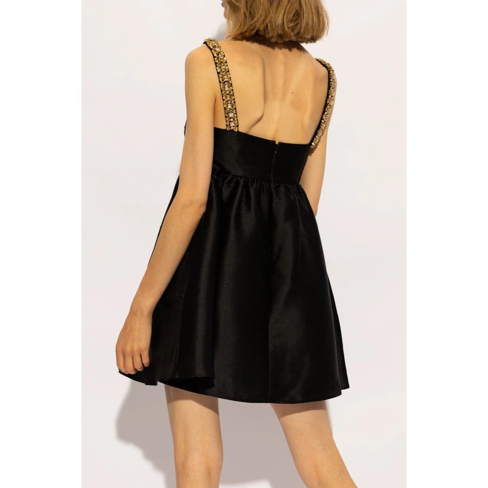 Self Portrait Korte jurk met bandjes Black Dames