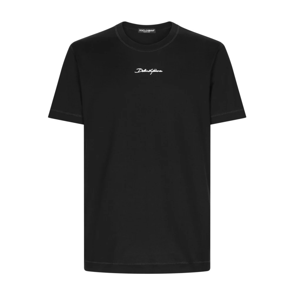 Dolce & Gabbana Stijlvolle T-shirts en Polos Collectie Black Heren