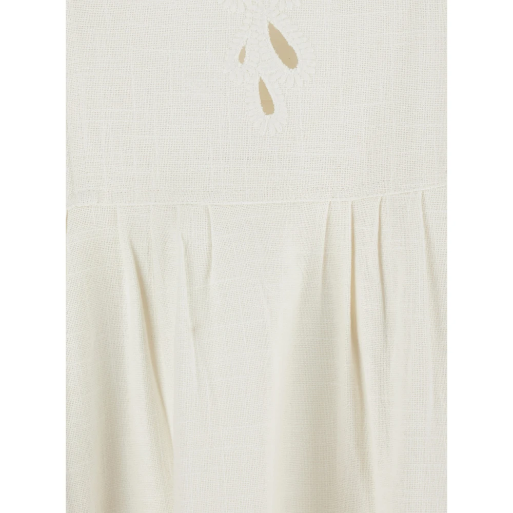 Isabel Marant Étoile Witte Jurk met V-hals en Flare White Dames
