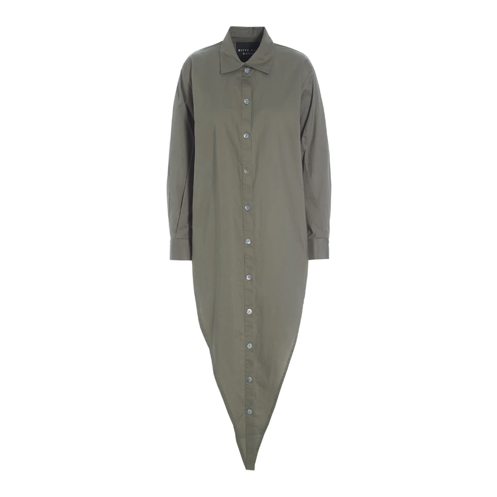 Bitte Kai Rand Core Cotton Wrap Shirt Deep Forest Green Dames