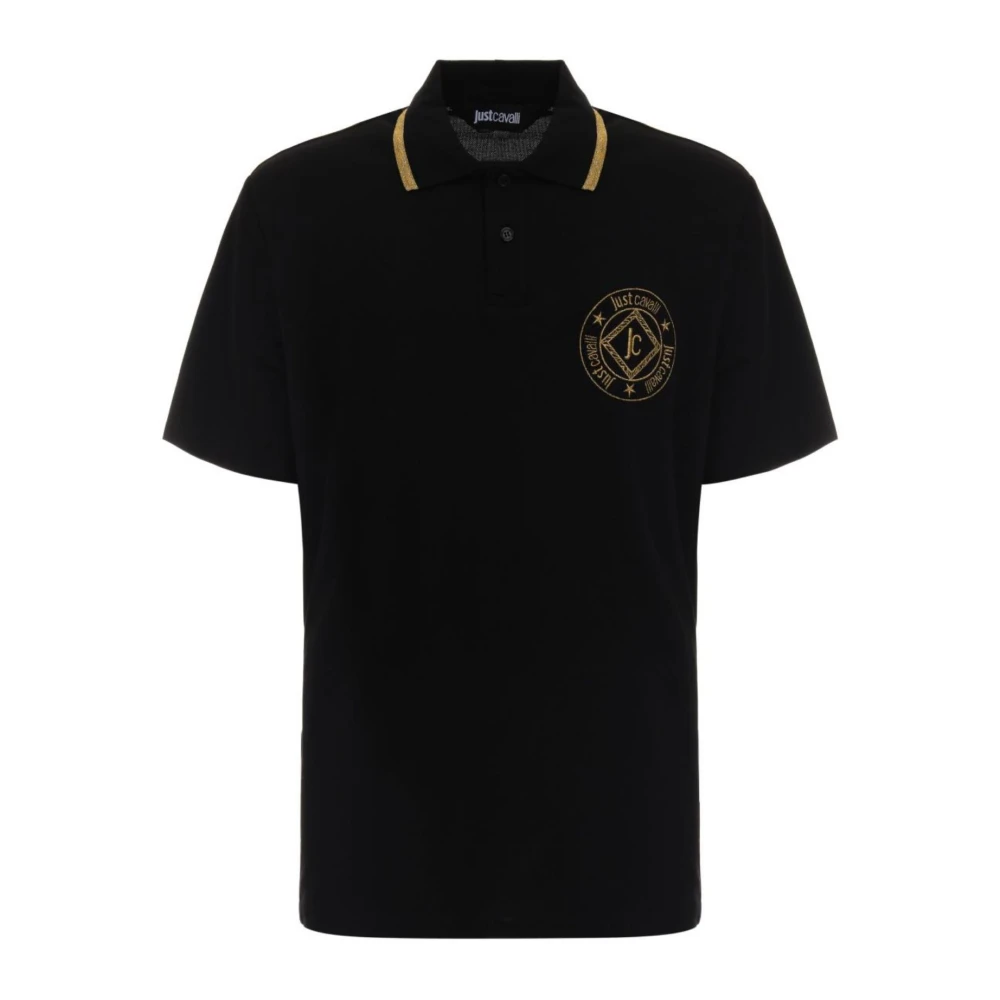 Just Cavalli Zwarte Polo Shirt Collectie Black Heren