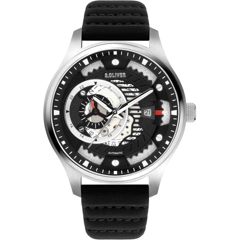 S.oliver Gray Watches, Female, One Size, Automatic Watch Black Silver So-3941-La