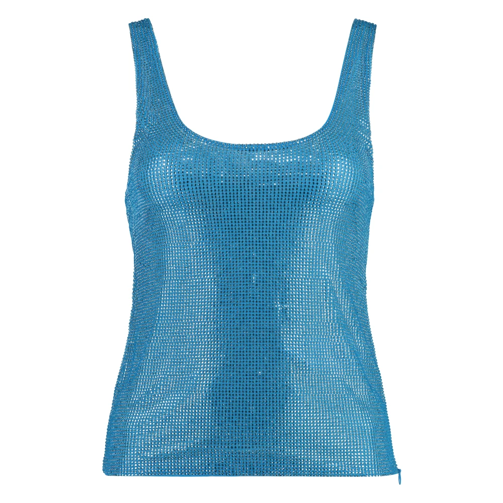 Giuseppe Di Morabito Tule top met strass Blue Dames