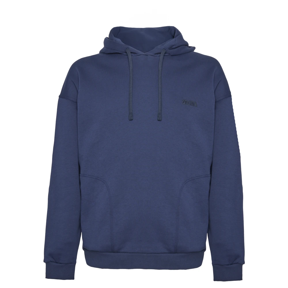 Zegna Blå Hooded Sweatshirt