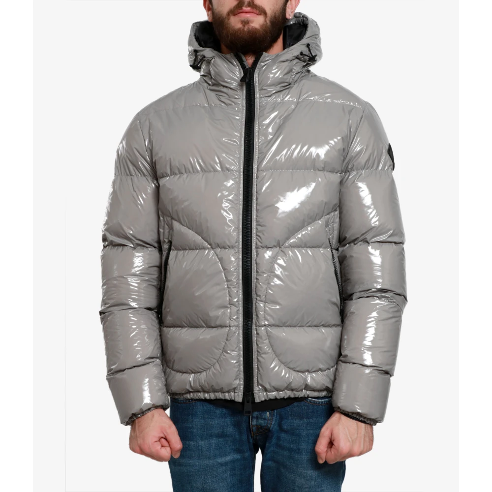 Herno Lichtgrijze Glanzende Waterdichte Jas Gray Heren