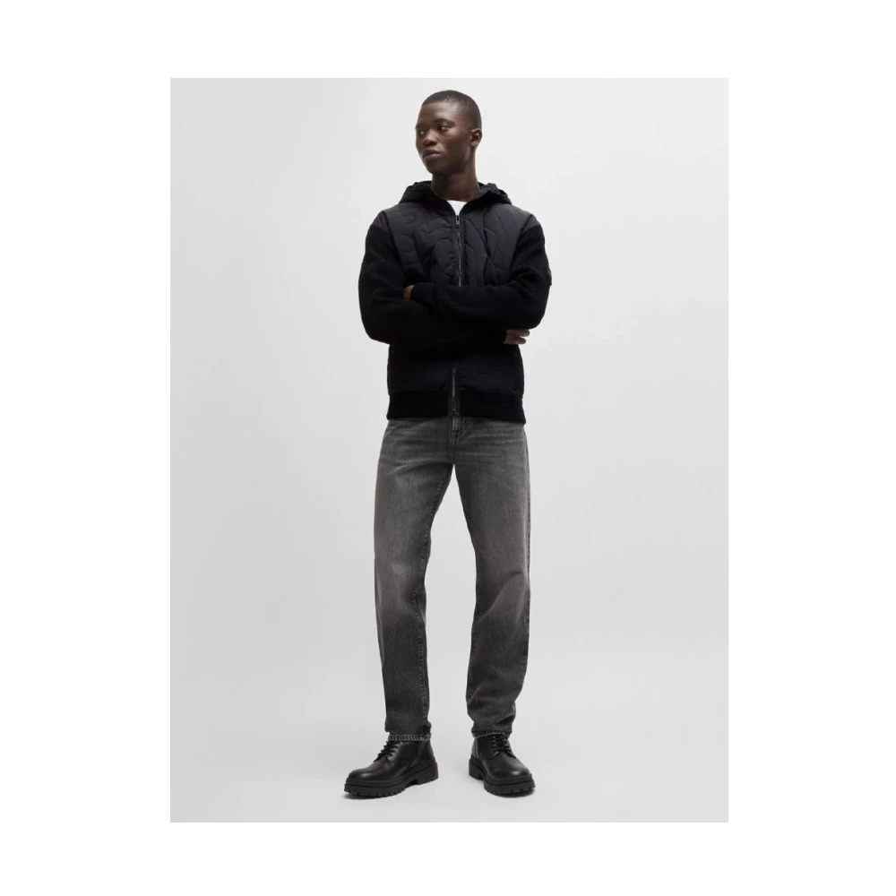 Boss Orange Stijlvolle Jas voor Mannen Black Heren