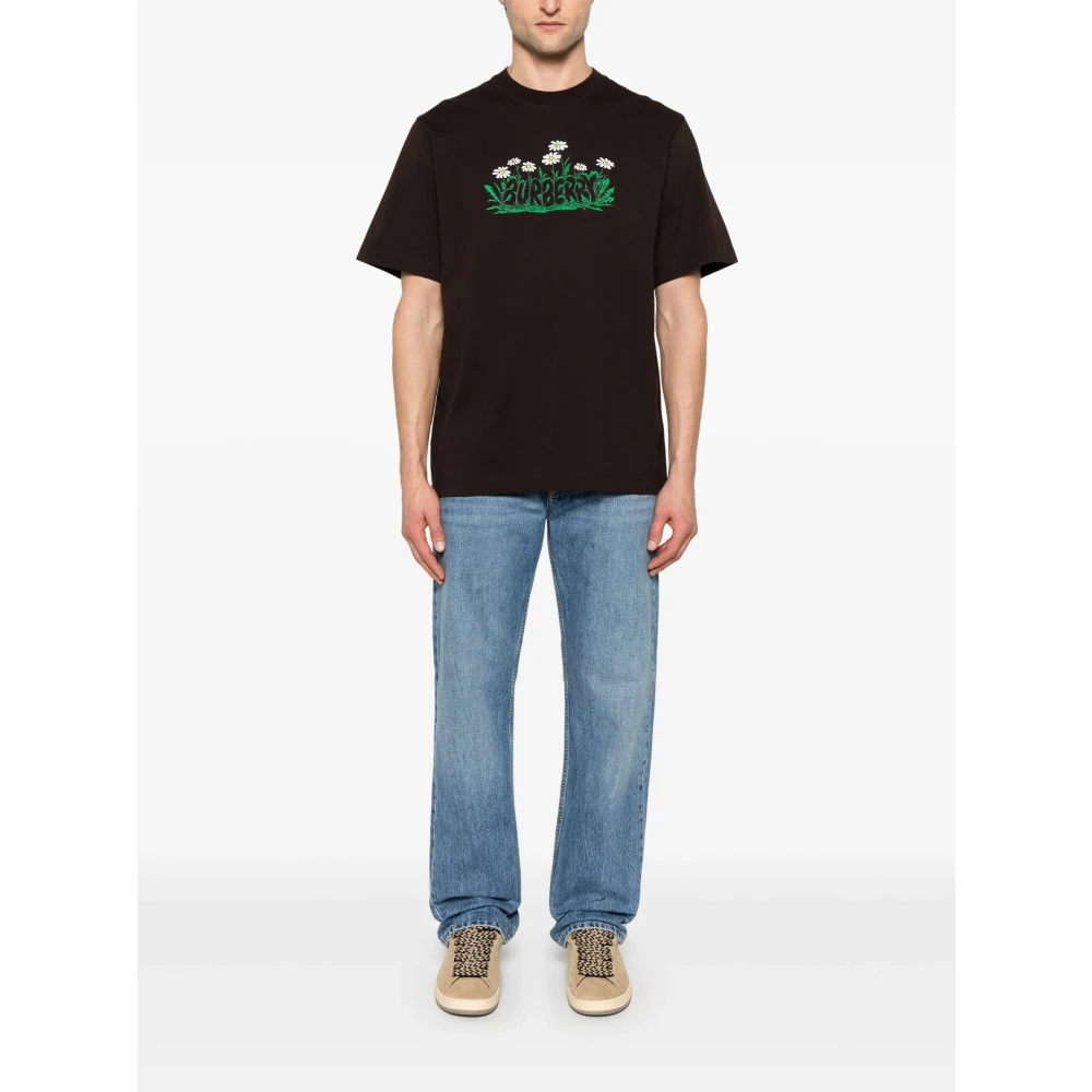 Burberry Bruine T-shirts en Polos met Print Brown Heren