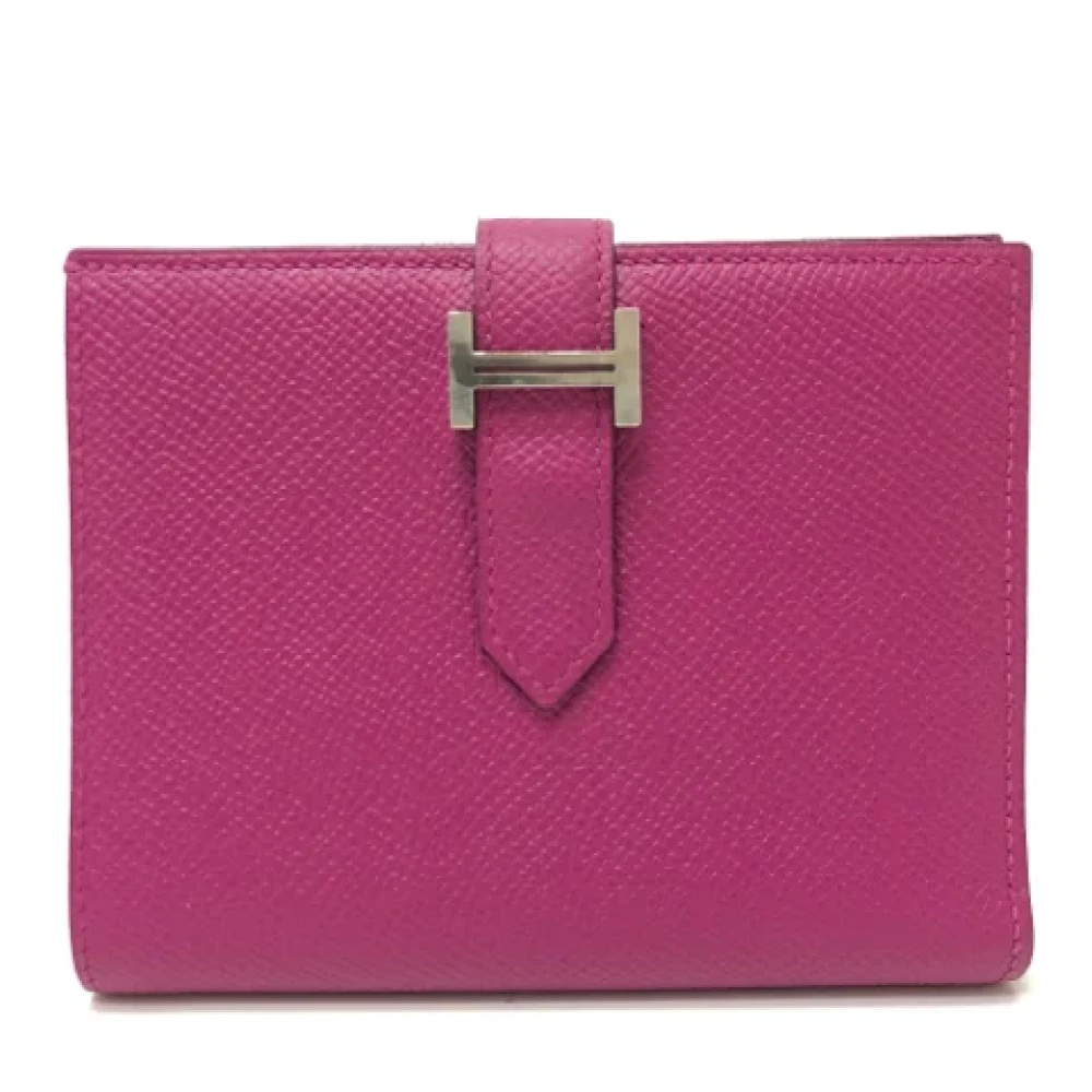 Hermès Vintage Pre-owned Leather wallets Purple Dames