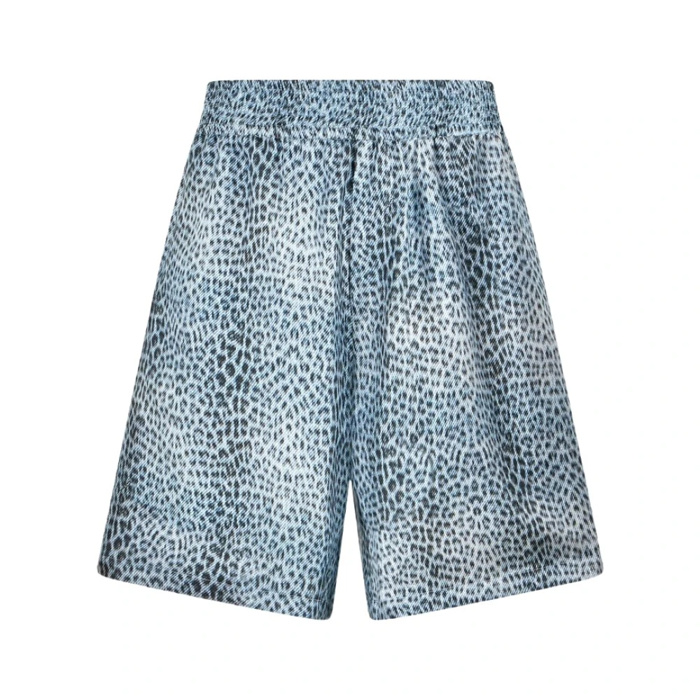 Roberto Cavalli Baby Jaguar Print Fabric Shorts - Male - Casual Shorts - Blue - Xl - Shorts